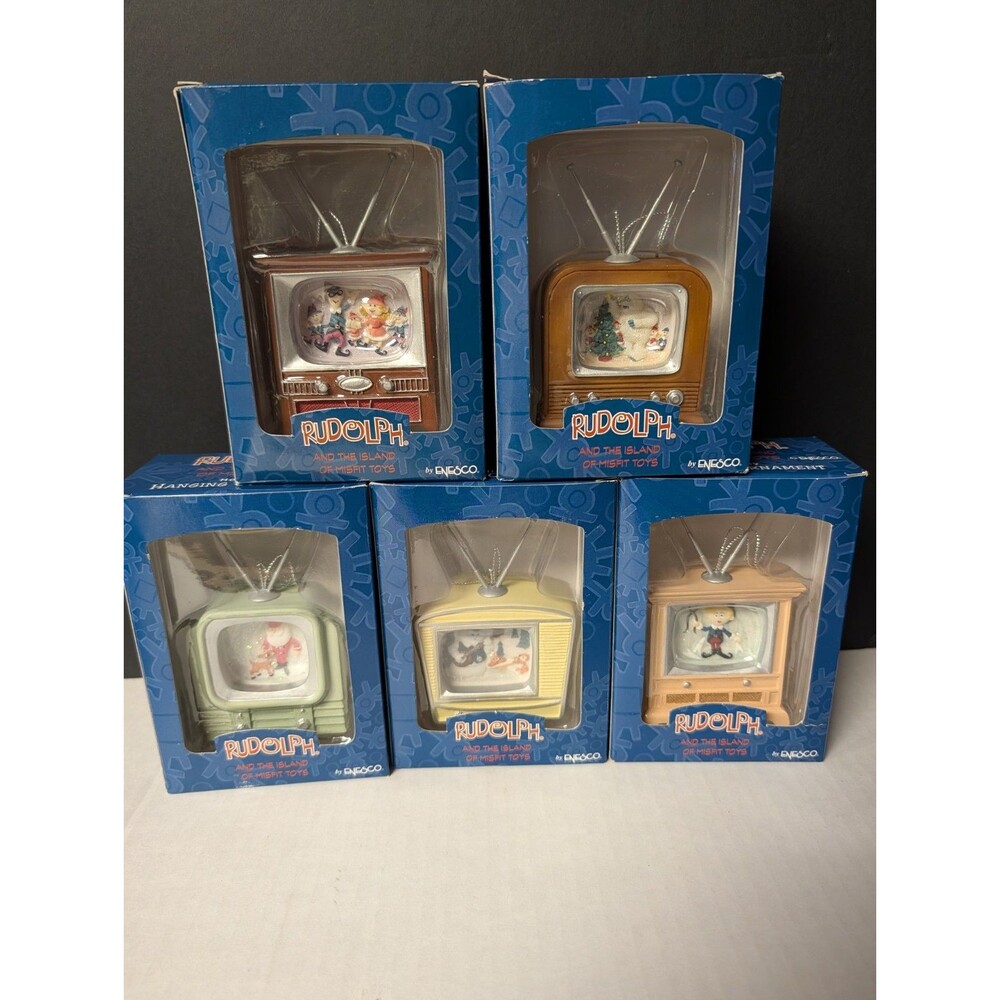 Enesco Rudolph And The Island Of Misfit Toys TV LOT OF 5 DIFFERENT ORNAMENTS